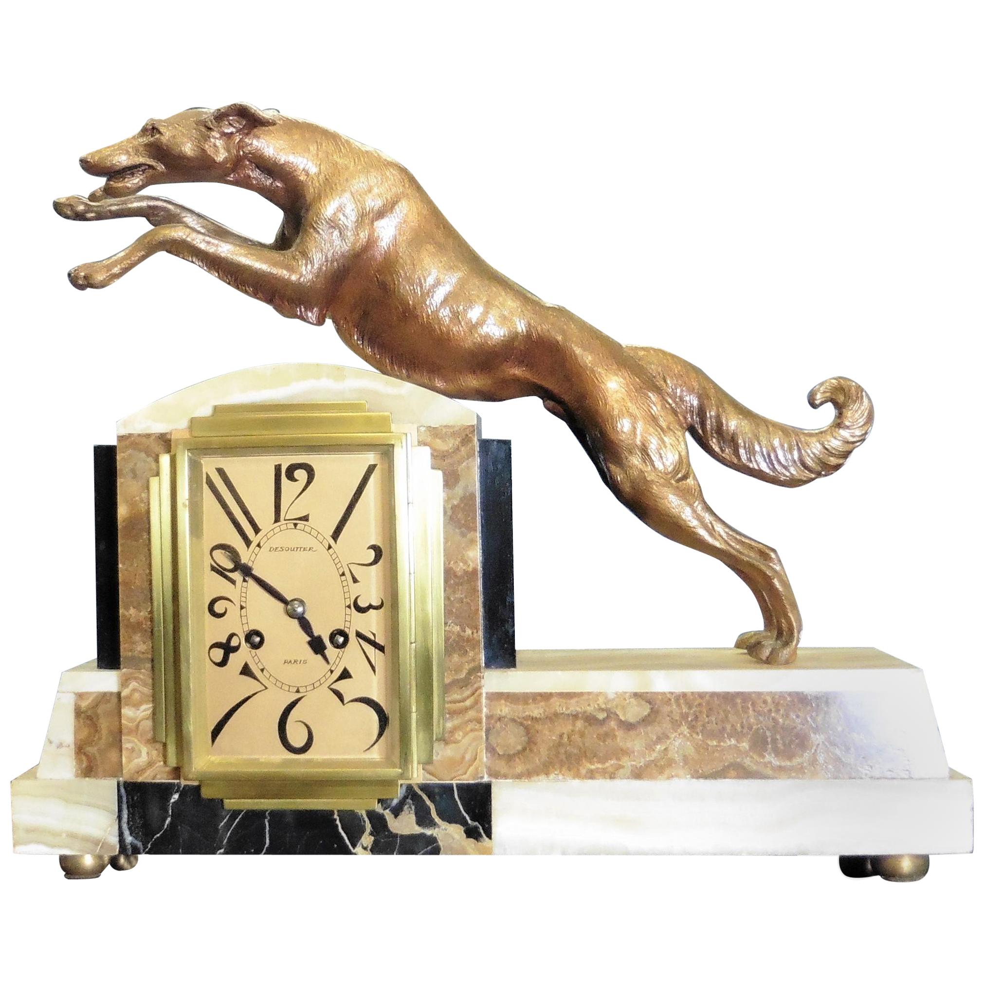 Art Deco Marble Mantel Clock