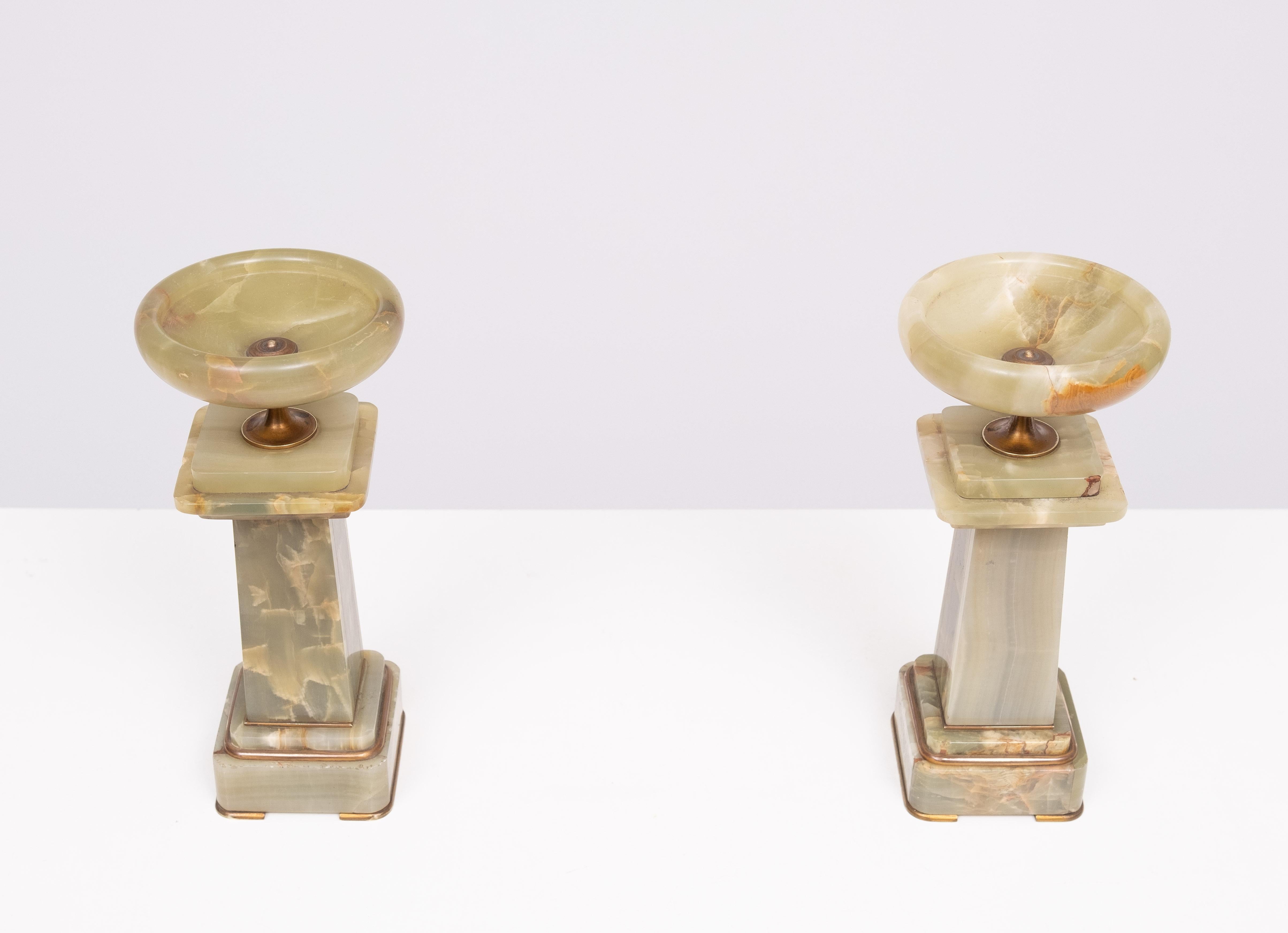 Art-déco-Mantelornamente aus Marmor, Frankreich 1920er Jahre im Angebot 5