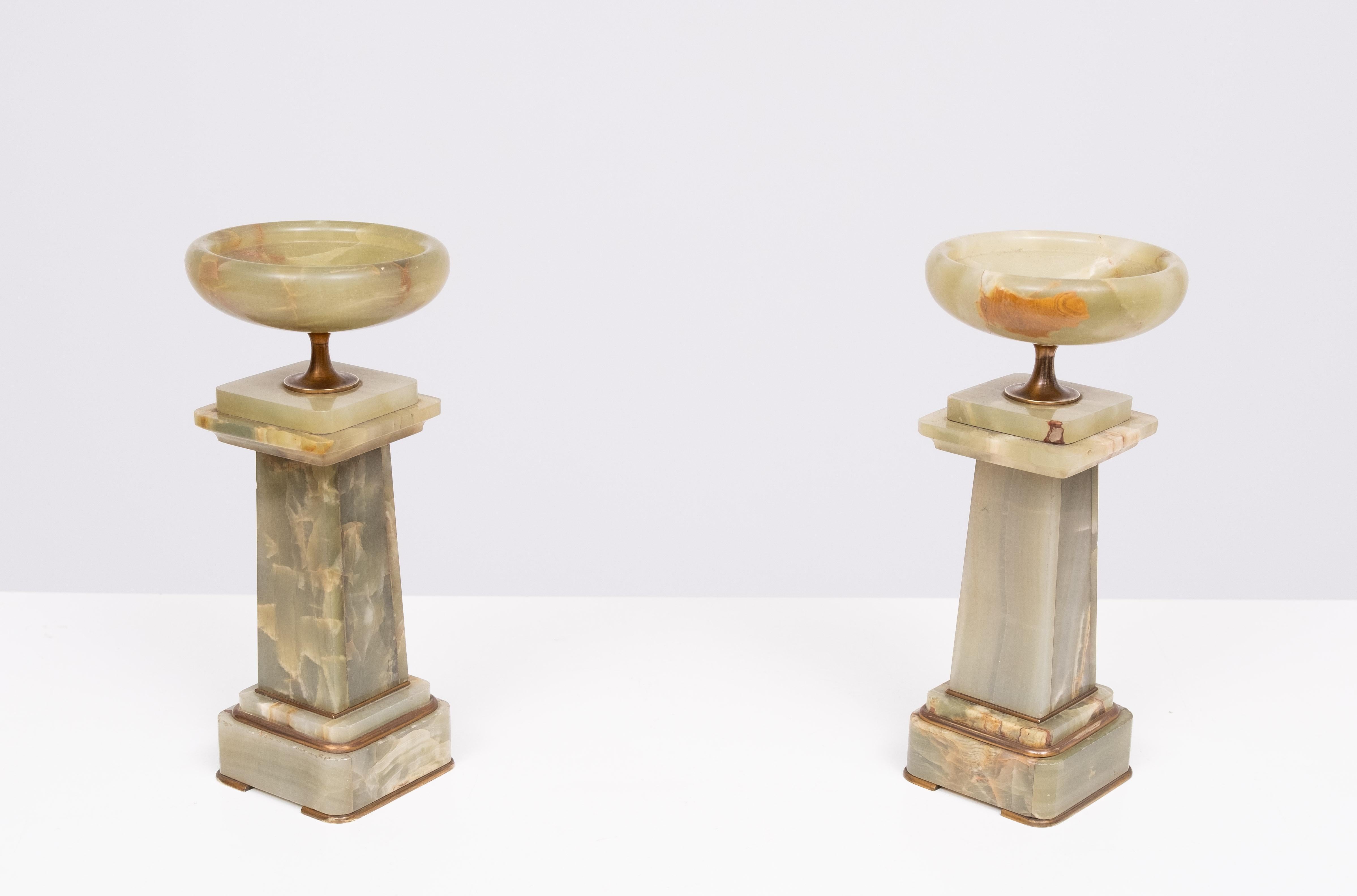 Art-déco-Mantelornamente aus Marmor, Frankreich 1920er Jahre im Zustand „Gut“ im Angebot in Den Haag, NL