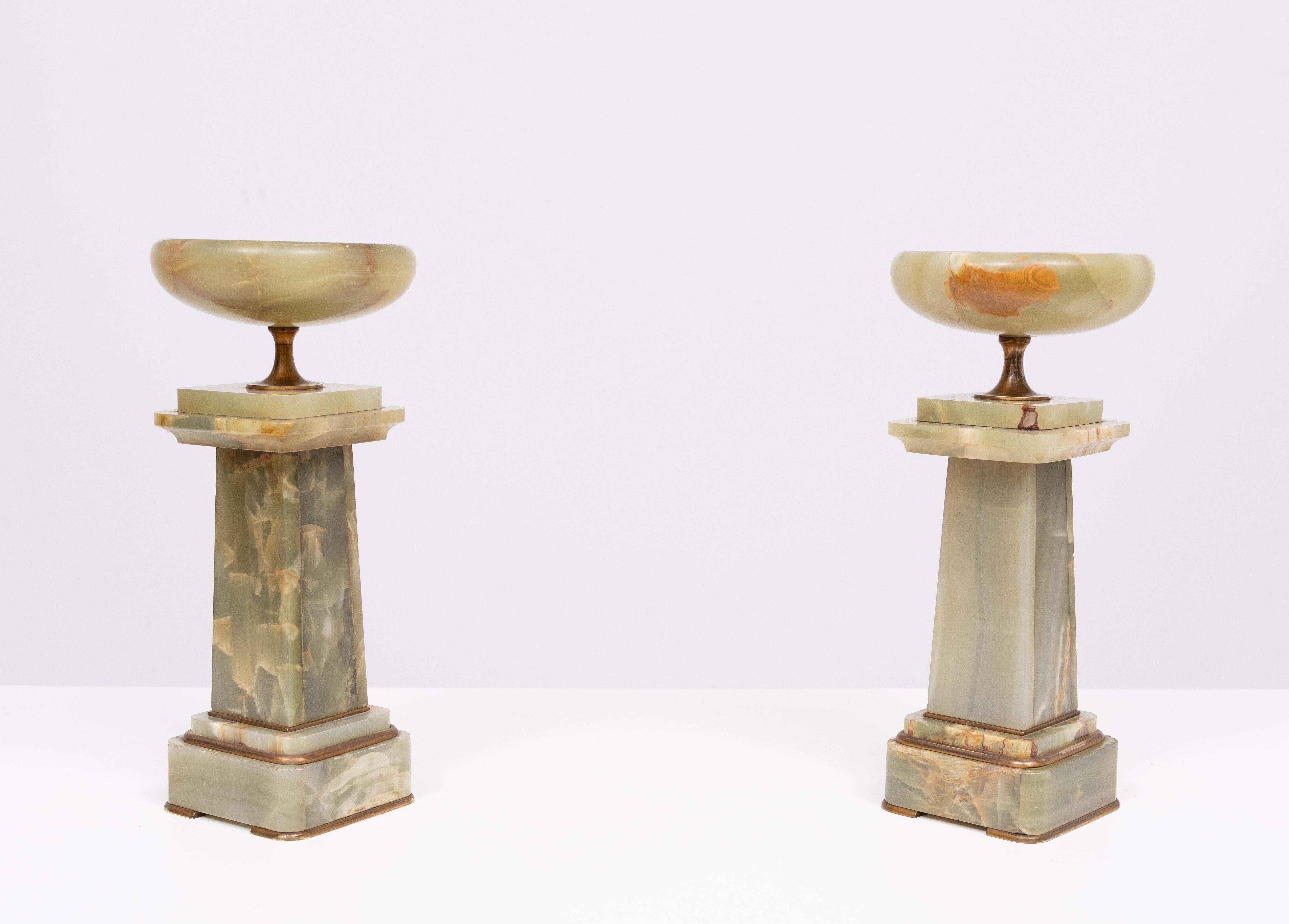 Art-déco-Mantelornamente aus Marmor, Frankreich 1920er Jahre im Angebot 1