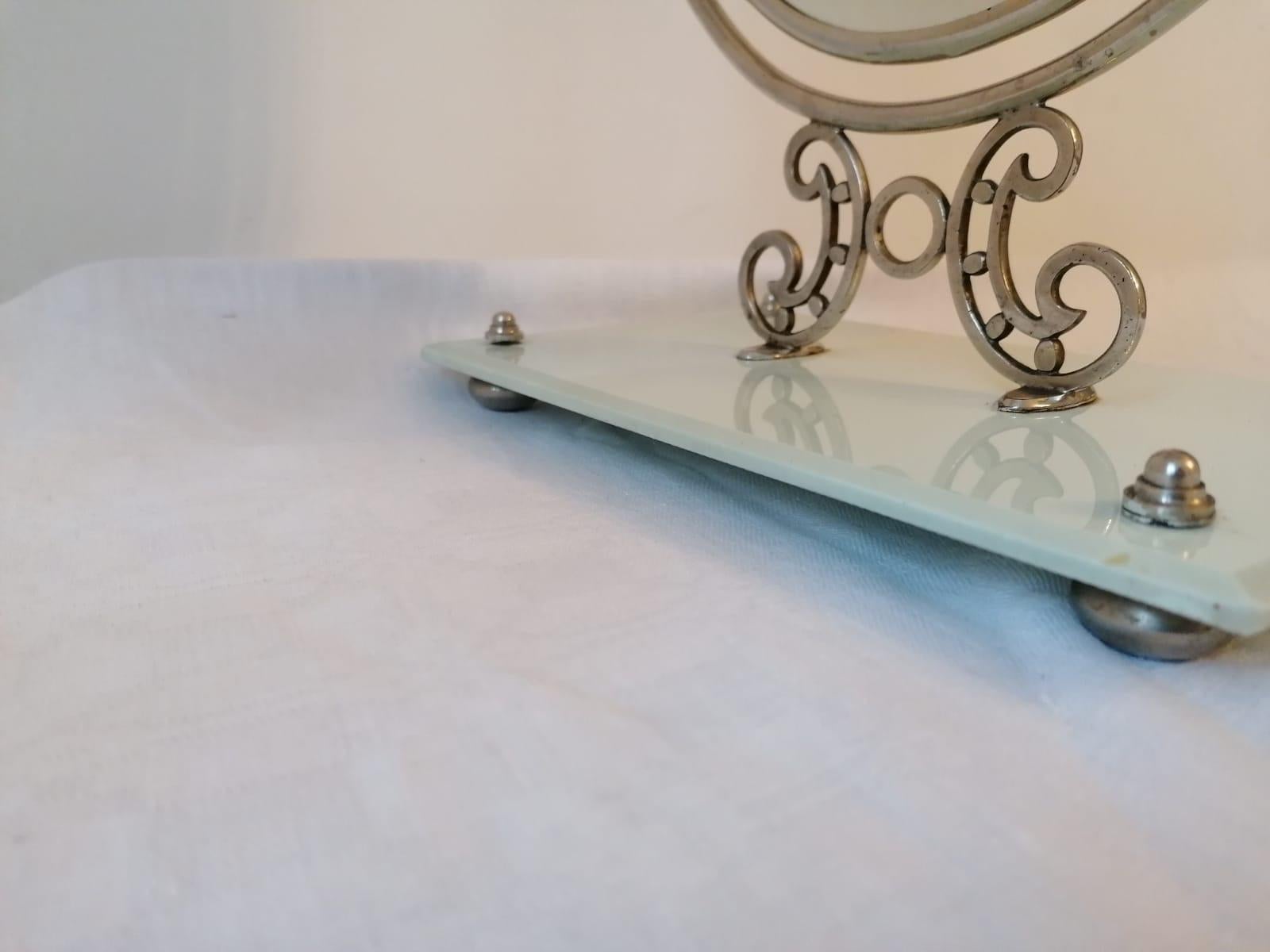 Miroir de table ovale en marbre Art Déco en vente 2