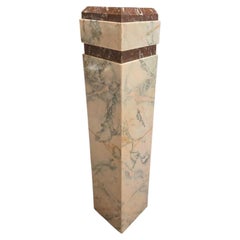 Art Deco Marble Pedestal in Red Marble, Early 20th Century