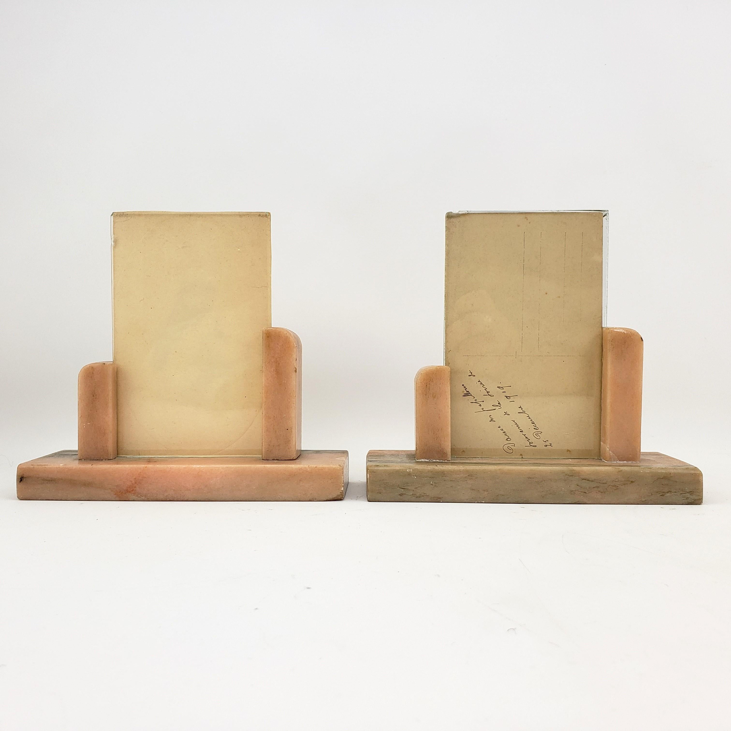 Early 20th Century Art Deco Marble Picture Frames