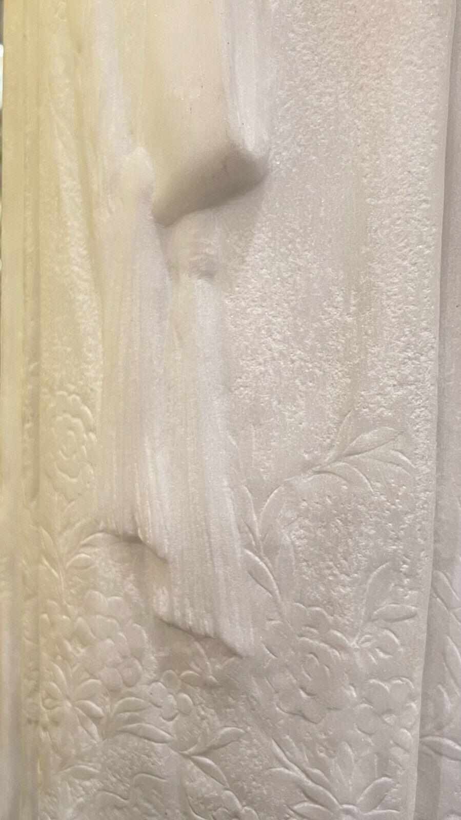 French Art Deco  marble statue of a Japanese Geisha by Armand Martial (1884-1960)