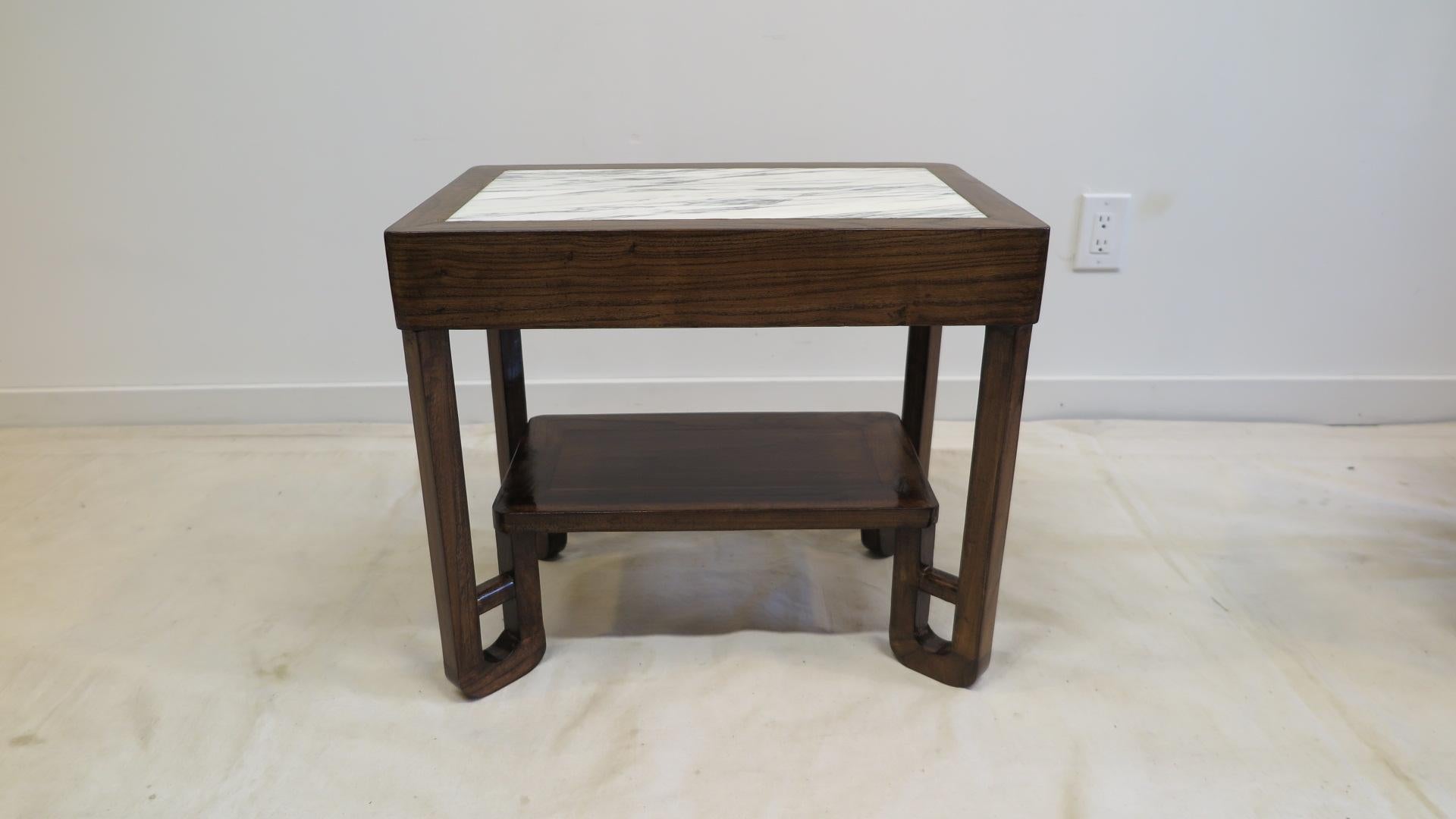 Art Deco Marble Top Side Table In Good Condition For Sale In New York, NY
