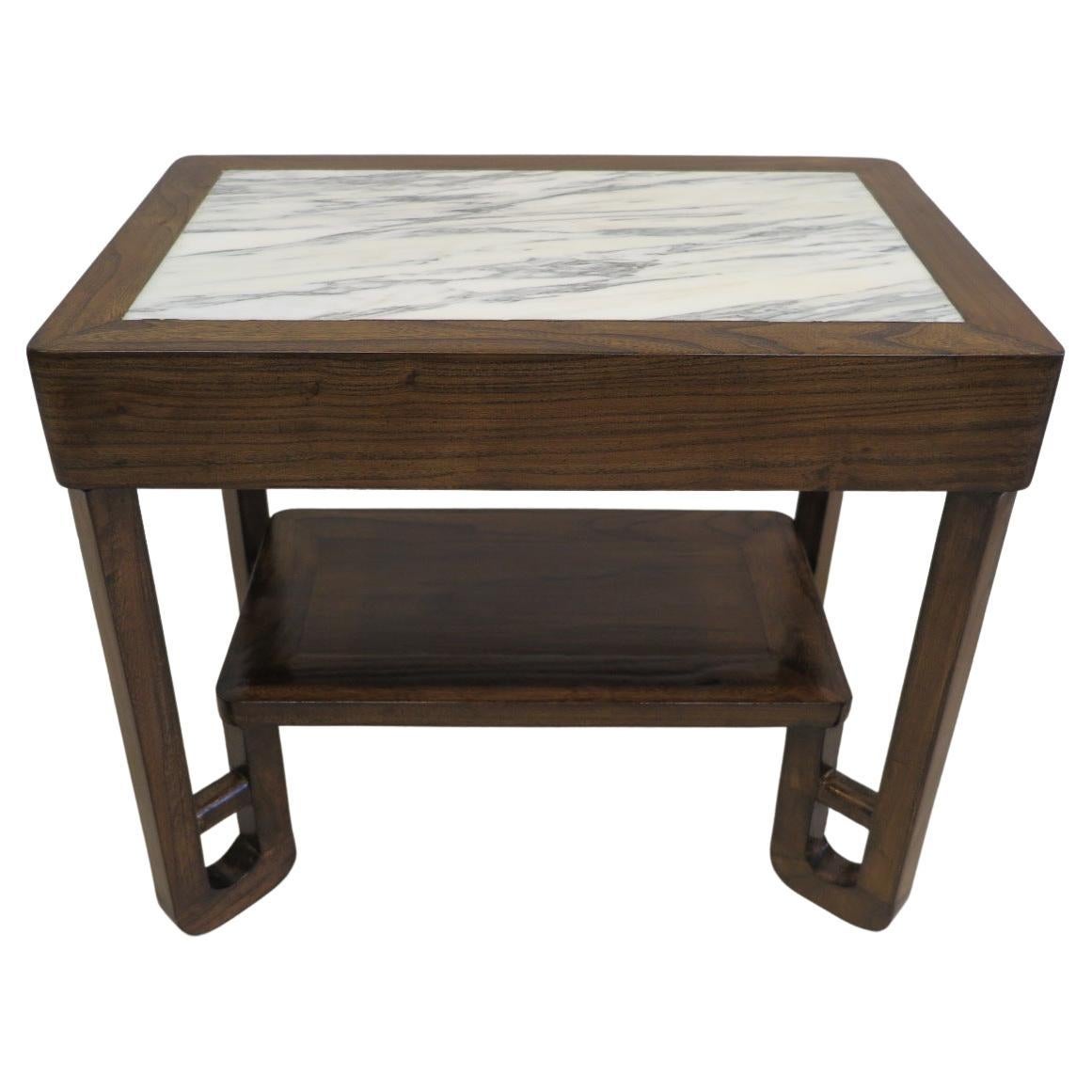 Art Deco Marble Top Side Table