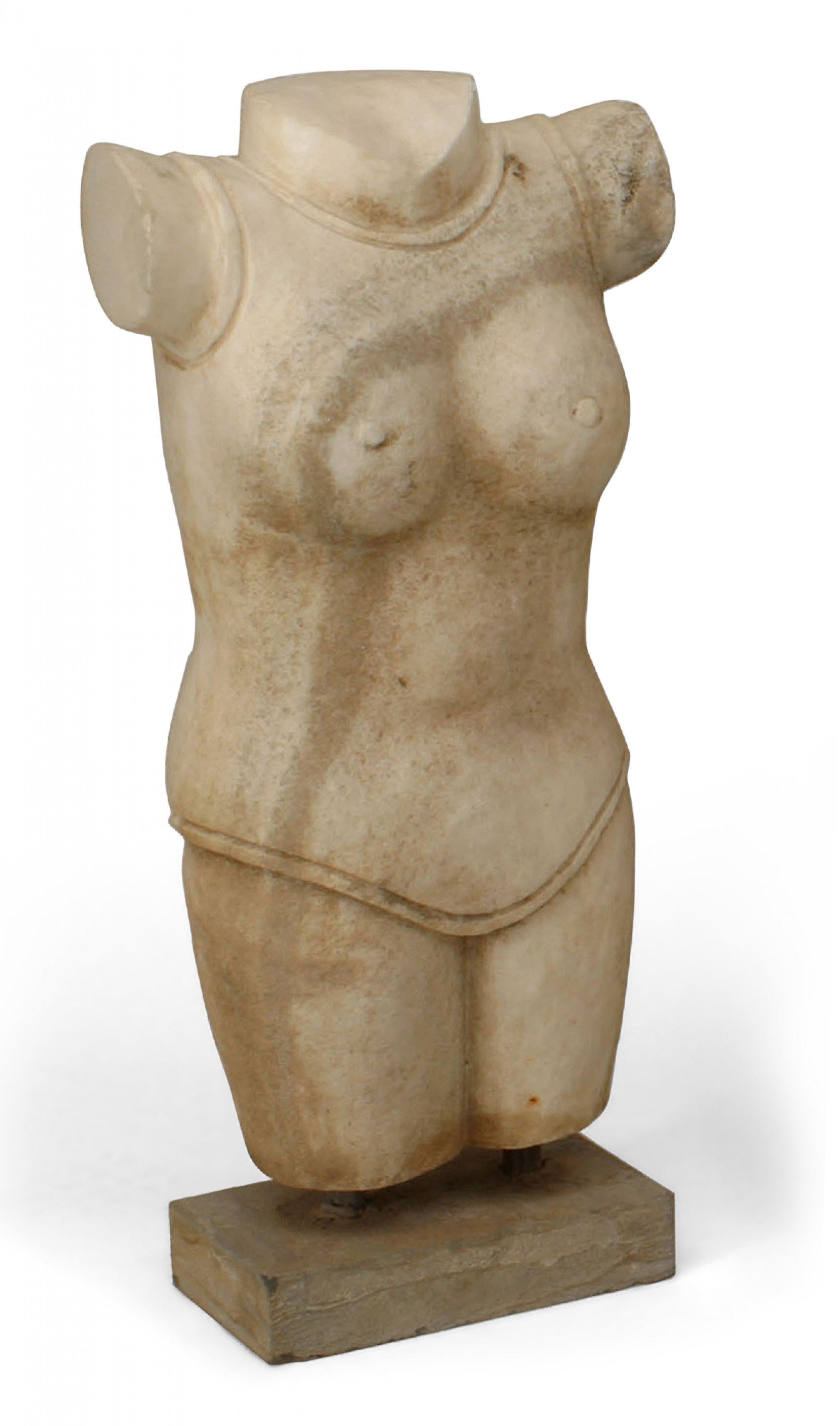Hand-Crafted Art Deco Marble Torso Statues For Sale