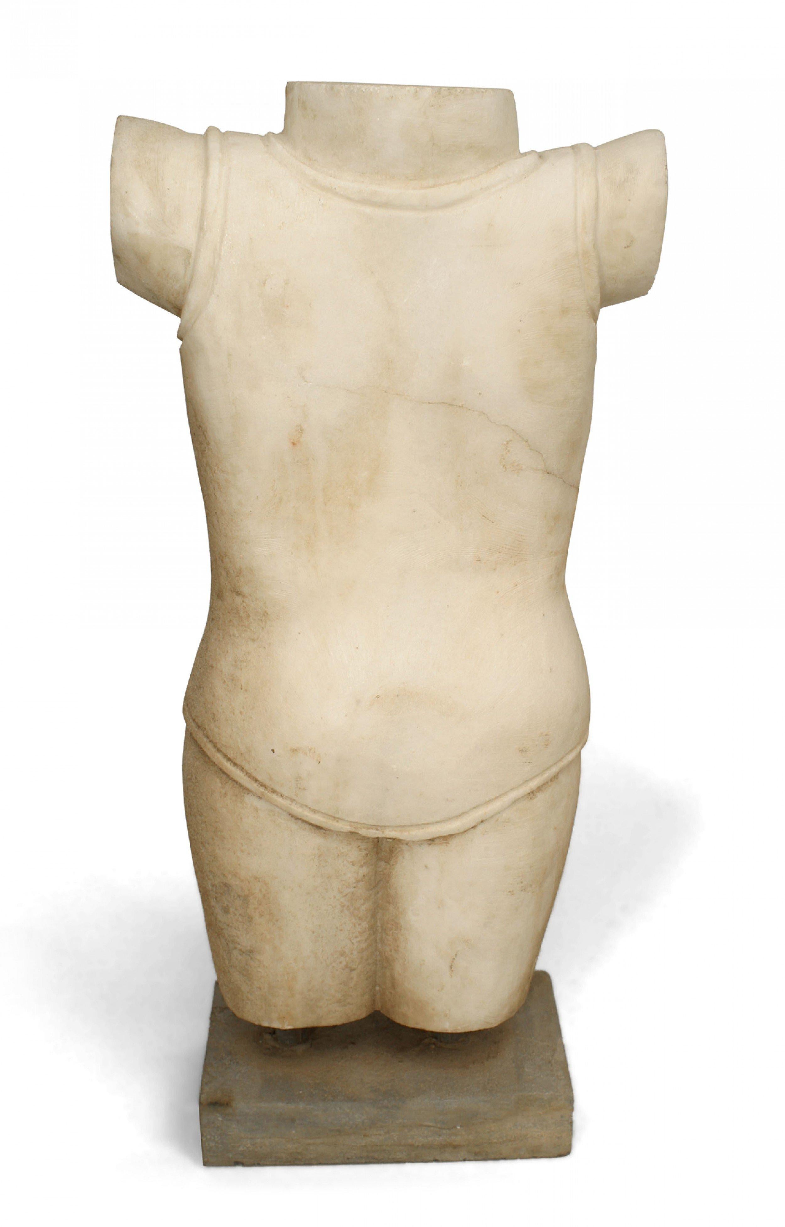 Art Deco Marble Torso Statues In Good Condition For Sale In Queens, NY