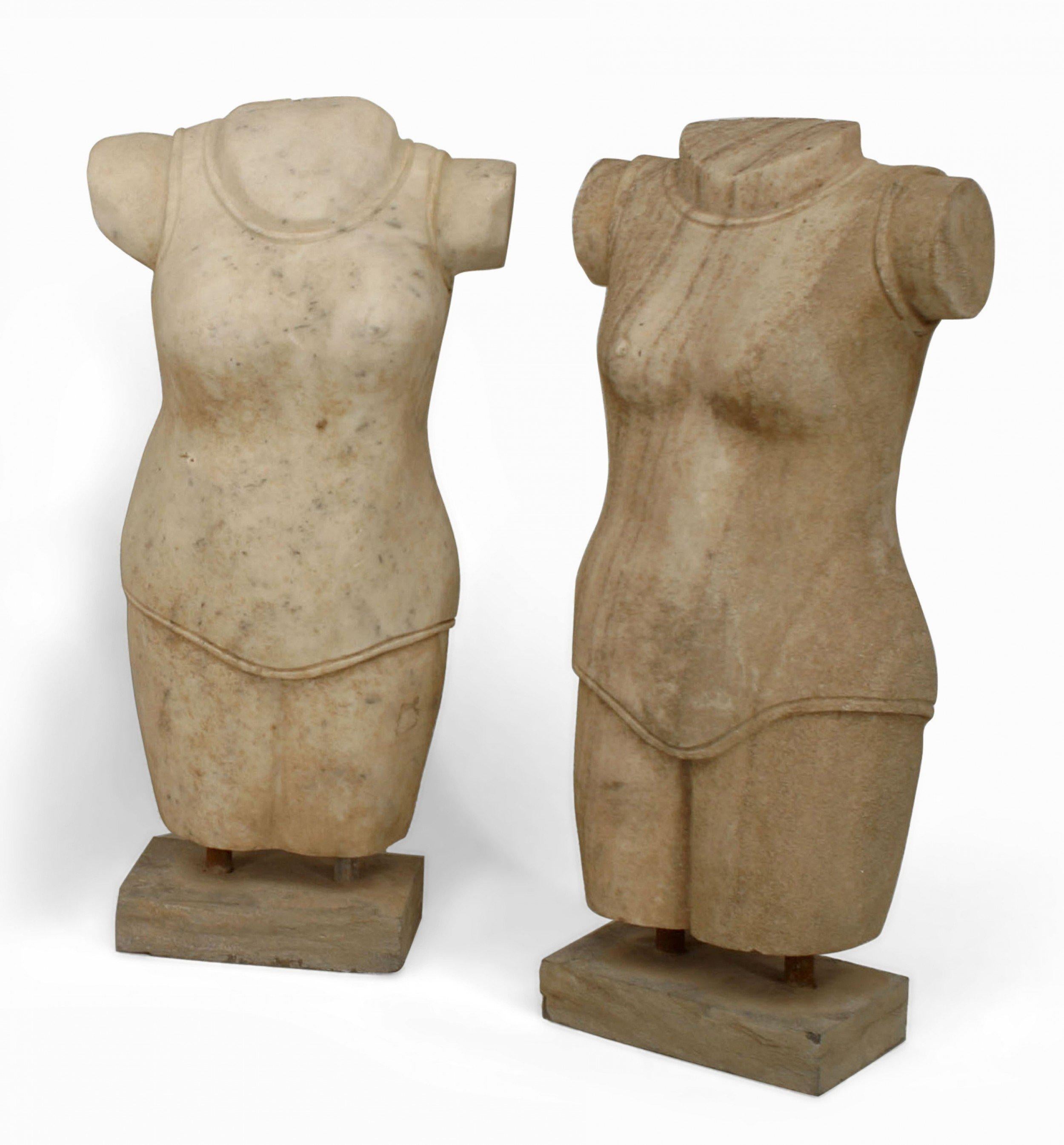 20th Century Art Deco Marble Torso Statues For Sale
