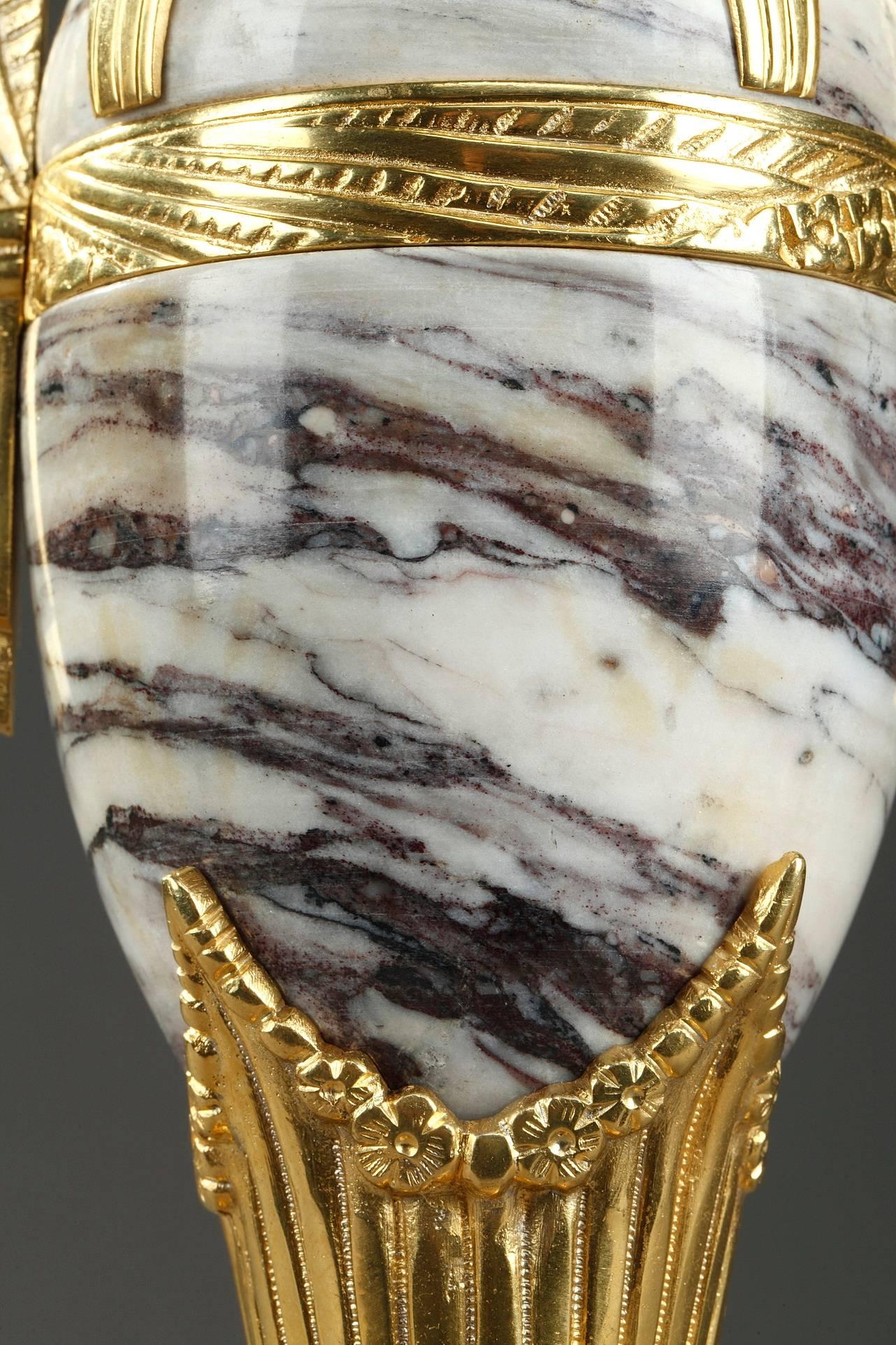 French Art Deco Marble Vases