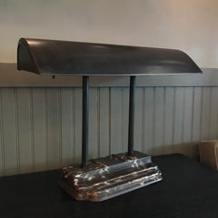 Art Deco Marbleized Bank Table Lamp