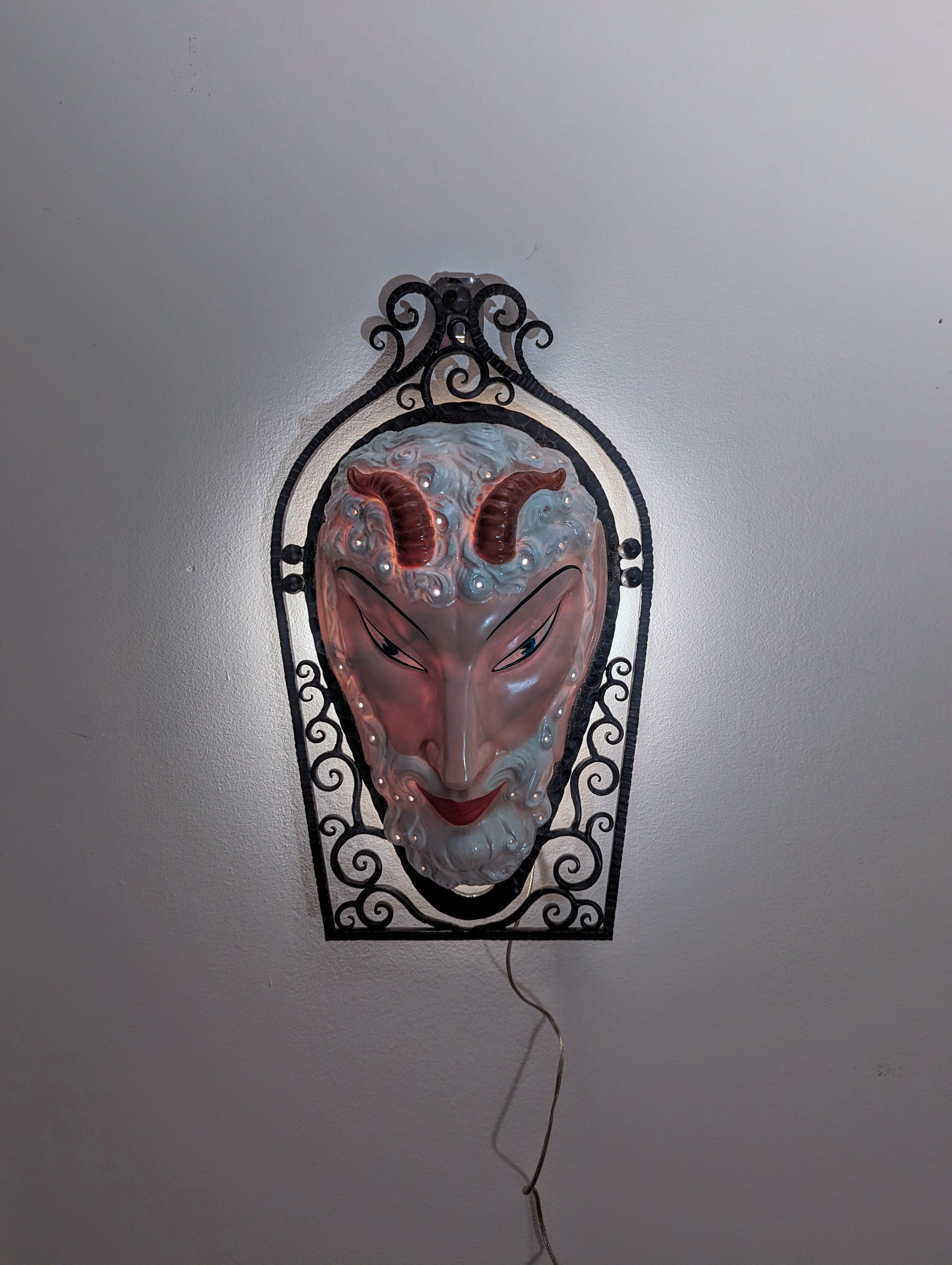 Juego de 6 apliques de máscara Art Déco Marcel Bever en venta 4