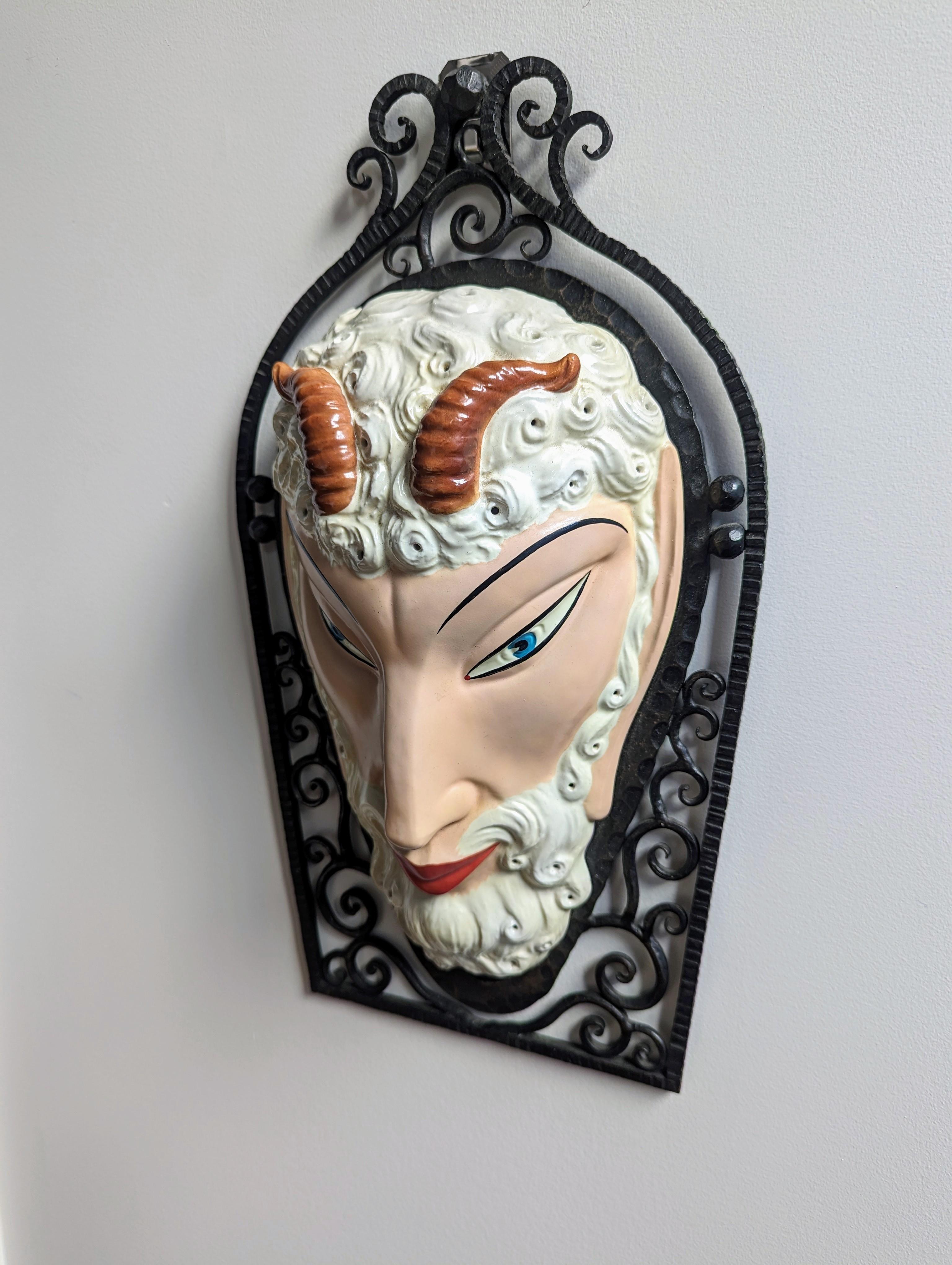 Juego de 6 apliques de máscara Art Déco Marcel Bever en venta 6