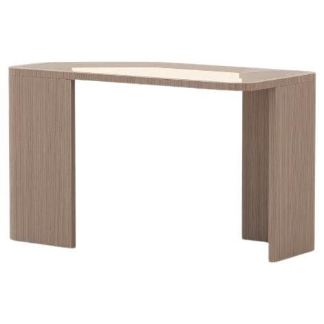 Tavolino Art-Deco Margem realizzato con mate di Oak Oak naturale e vetro bronzo in vendita
