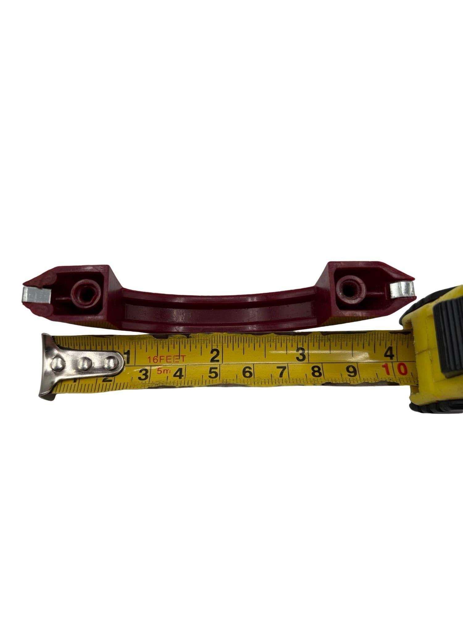 Poignées de tiroir Catalin/Bakelite rouge marron Art Déco avec bande chromée, lot de 25 en vente 4