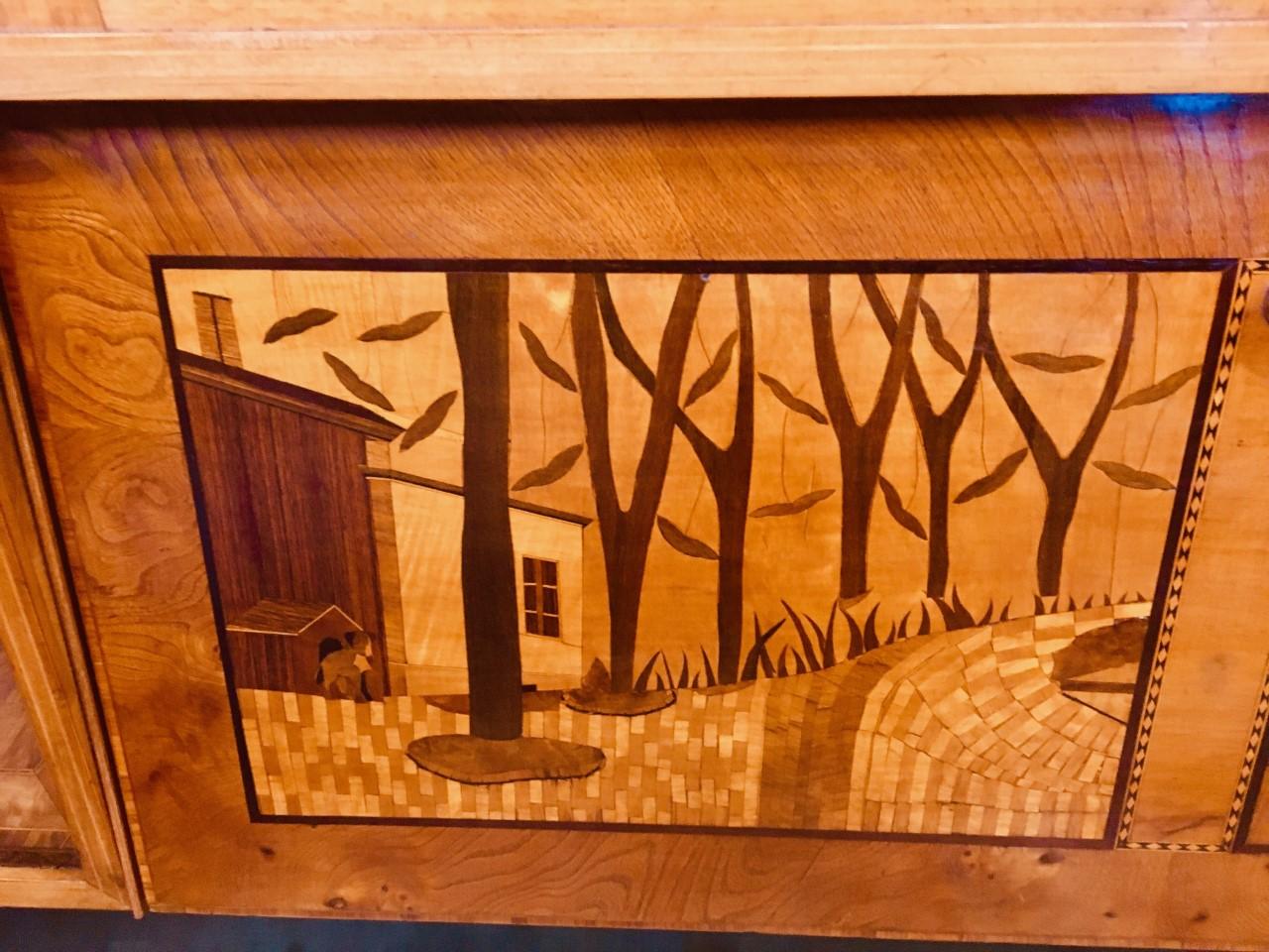 Art Deco Marquetry Cabinet, French, circa 1930 3