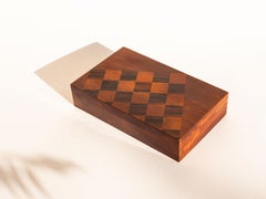 Art Deco Marqueterie Zigarrenkiste, dekorative hölzerne Schmuckschatulle, Frankreich 1930er Jahre