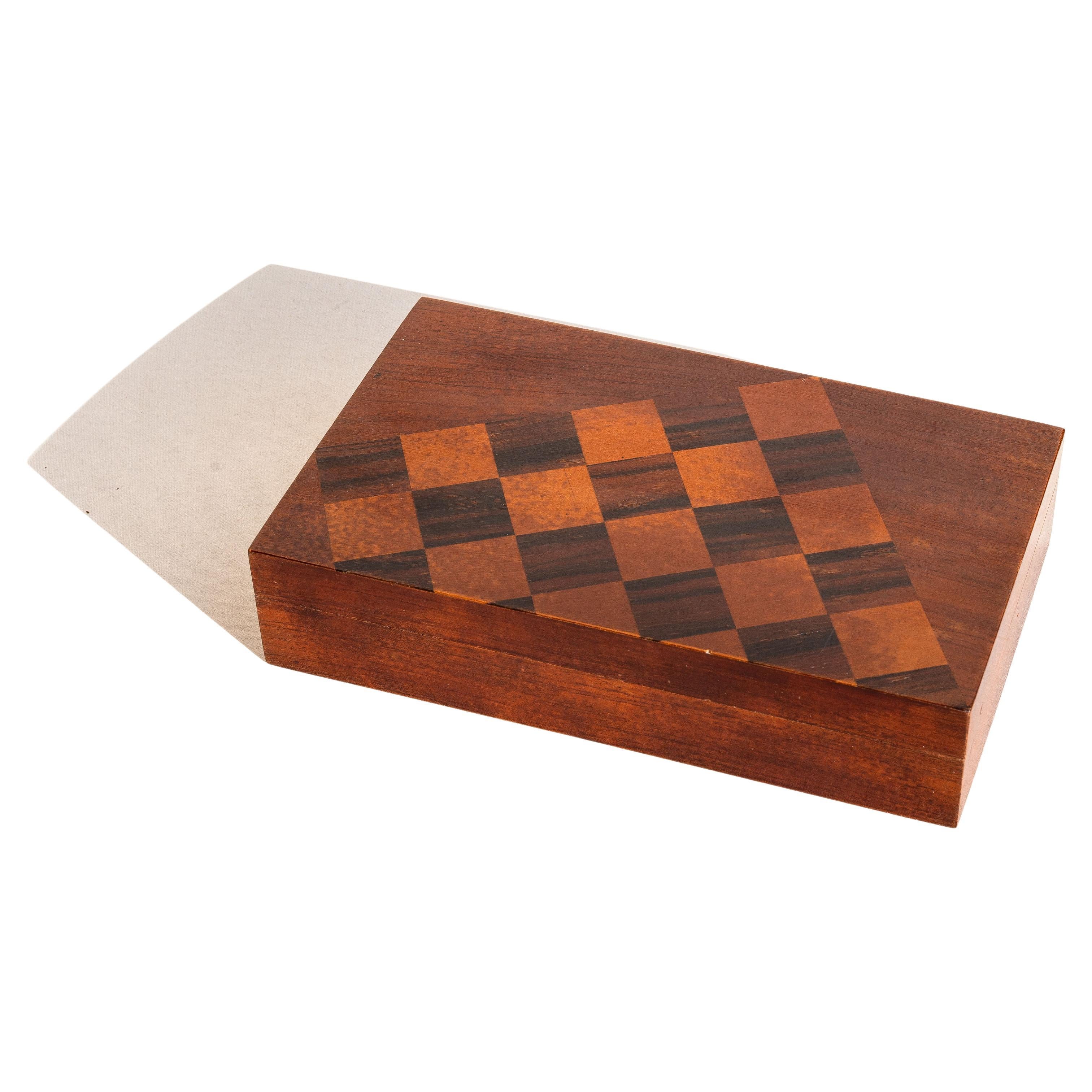 Scatola per sigari con intarsio Art Decor, portagioie in legno, Francia anni 
30