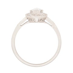 Art Deco Marquise Cut Diamond Solitaire Ring, circa 1920s