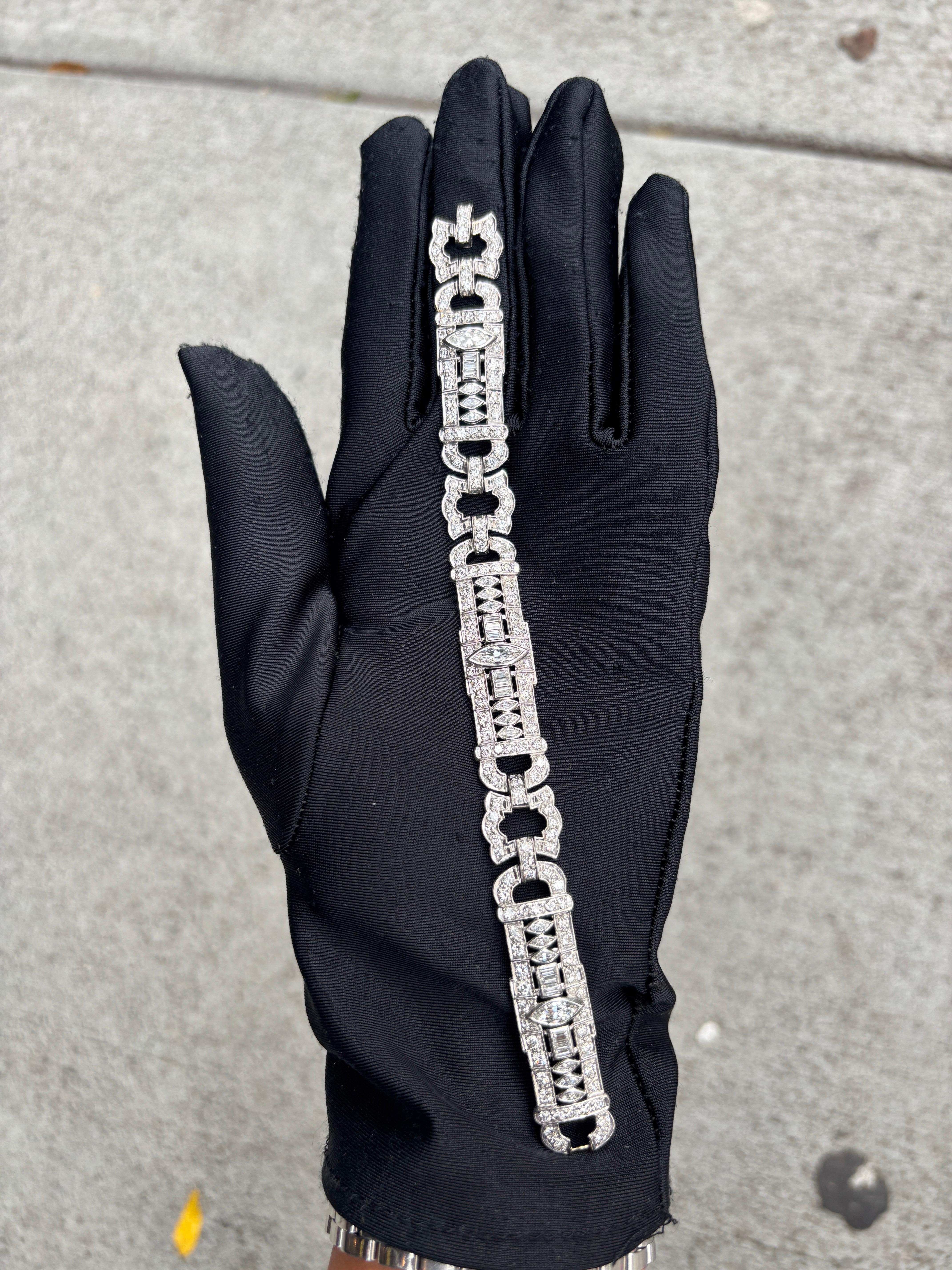 Pulsera de diamantes marquesa Art Déco Art Decó en venta