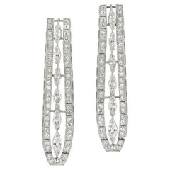 Art Deco Marquise Diamond Earrings