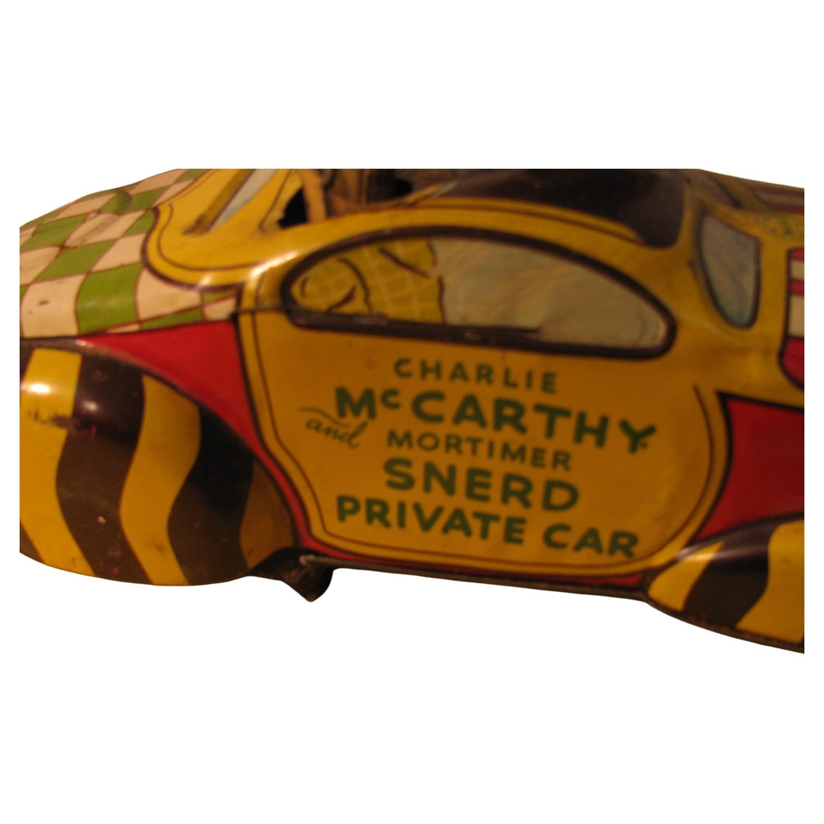 Art Deco Marx Tin Litho Charlie McCarthy Mortimer Snerd Reversible Coupe 1933 In Good Condition For Sale In Port Jervis, NY