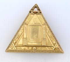 Art Deco Masoniс Triangle Pyramid Gold Watch Levrette Swiss, 1920