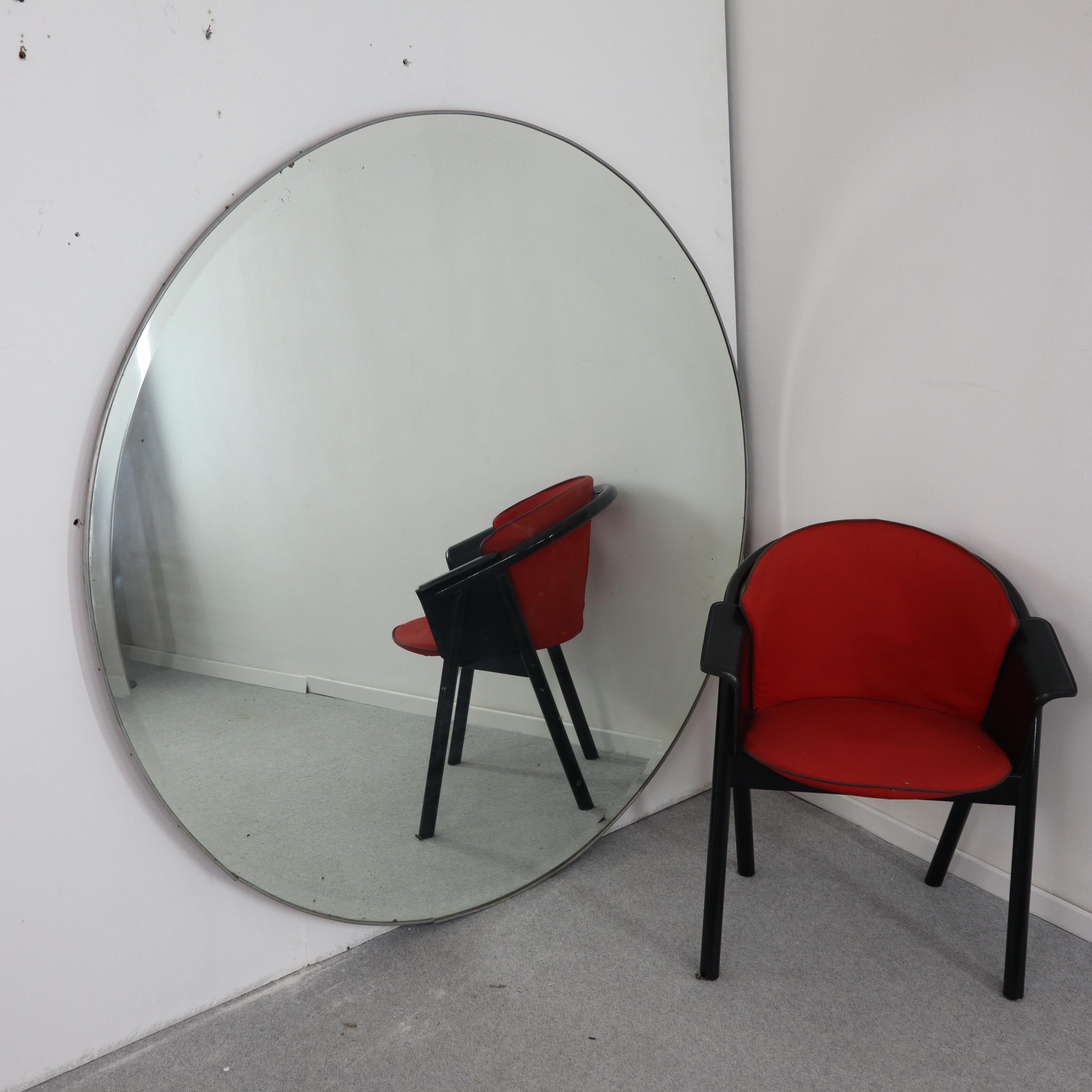 italien Miroir mural rond massif Art déco, Italie, 1940 en vente