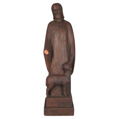 Art Deco Masterpiece - Signed Kovats Terracotta Sculpture "Christ" -1Y67