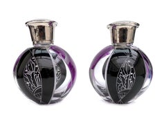 Art Deco Matching Globe Perfume Bottles by Karl Palda, circa 1930