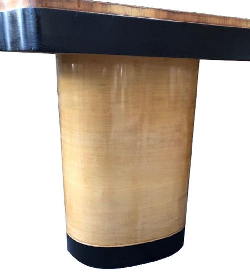Art Deco Matching Pair of Blonde Console Side Tables, English, c1930 For Sale 1