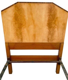 Art Deco Matching Pair of Single Beds In Satinwood & Walnut. England, c1930