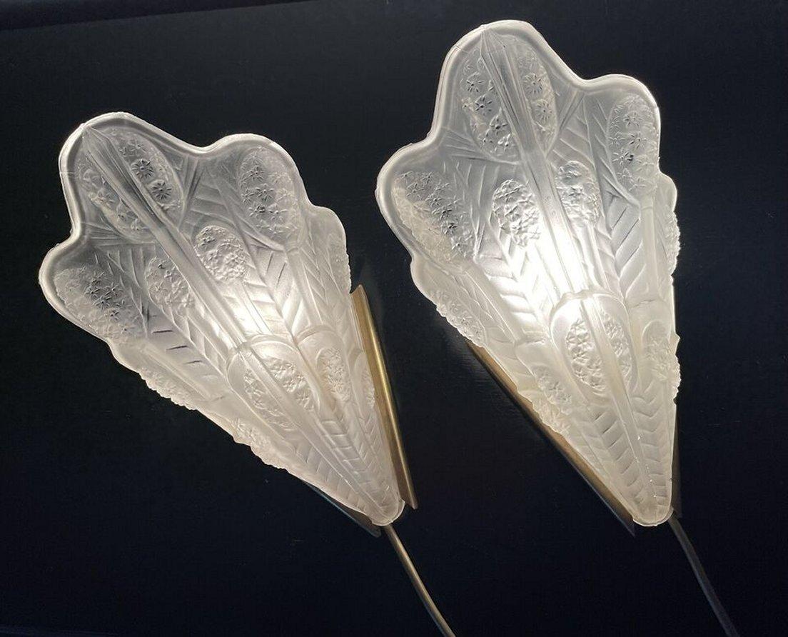 Art Deco Matching Pair of Wall Lights, 1930's, French For Sale 1
