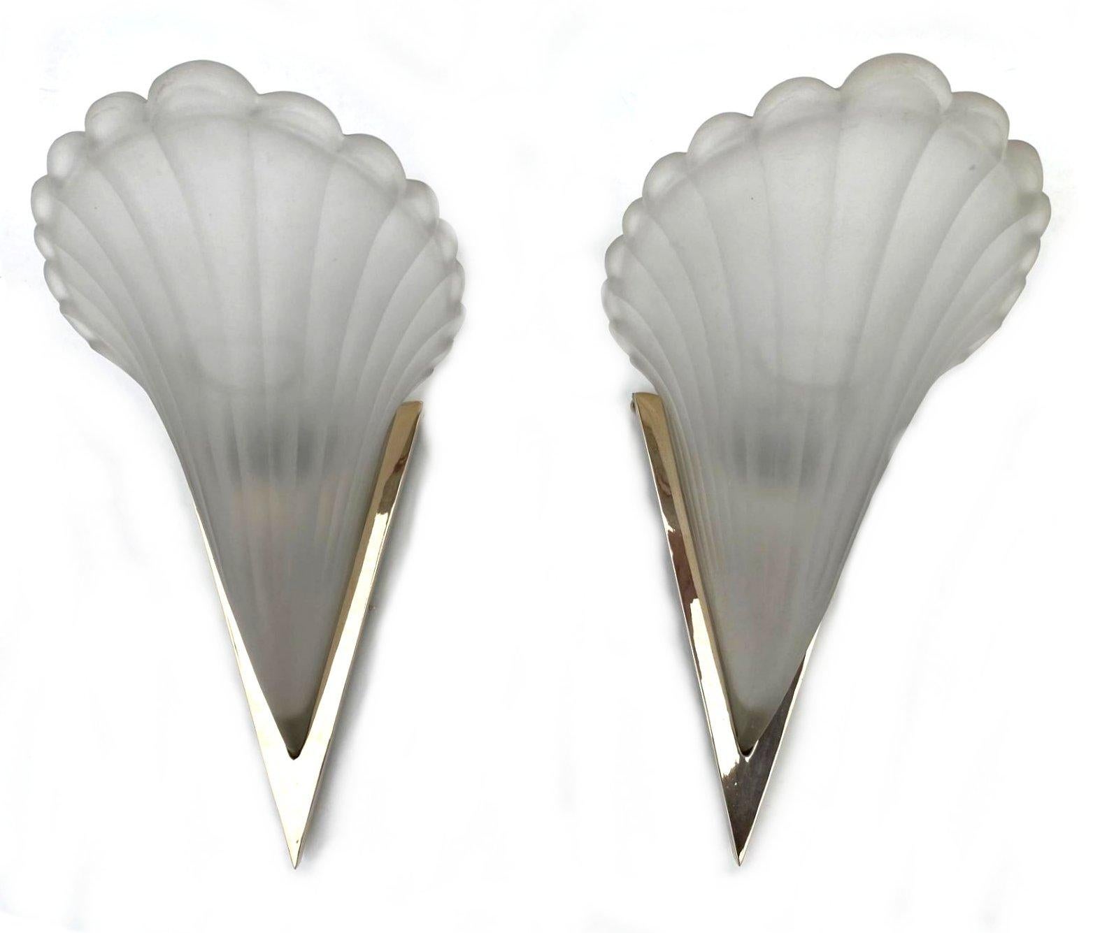 Art Deco Paar Wandleuchten, 1930er Jahre, französisch im Angebot 2