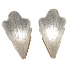 Retro Art Deco Matching Pair of Wall Lights, 1930's, French