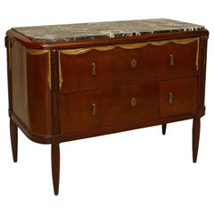 French Art Deco Dufrene Mahogany & Marble Commode