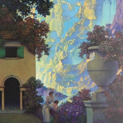 Art Deco Maxfield Parrish Edison Mazda Calendar Print “Sunrise” c1932