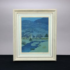 Art Deco Maxfield Parrish Print 'Christmas Eve', c1946