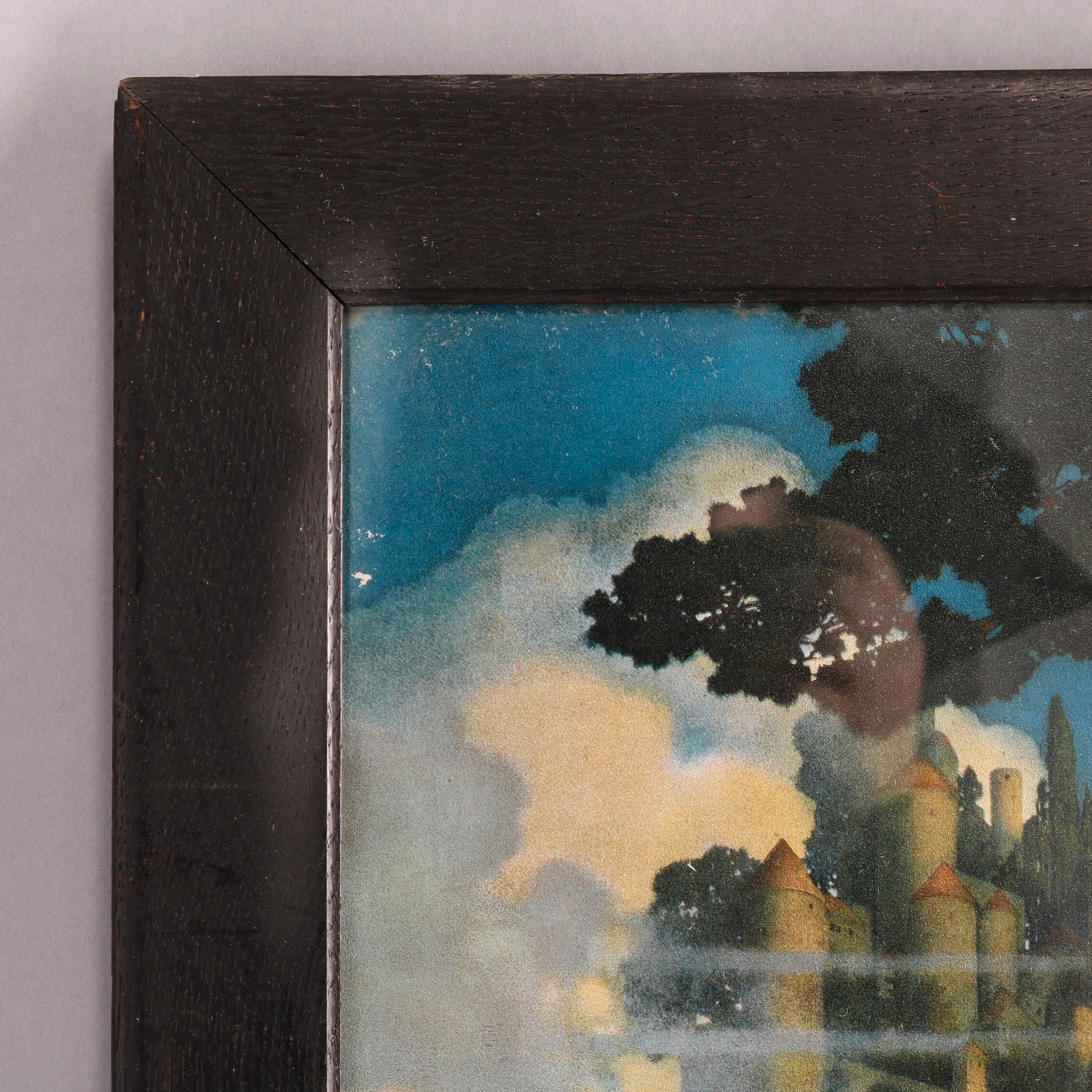 Art Deco Maxfield Parrish Print 'Dinky Bird', c1920 In Good Condition In Big Flats, NY