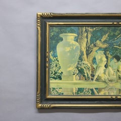 Art Deco Maxfield Parrish "Garden of Allah" Print, circa 1920