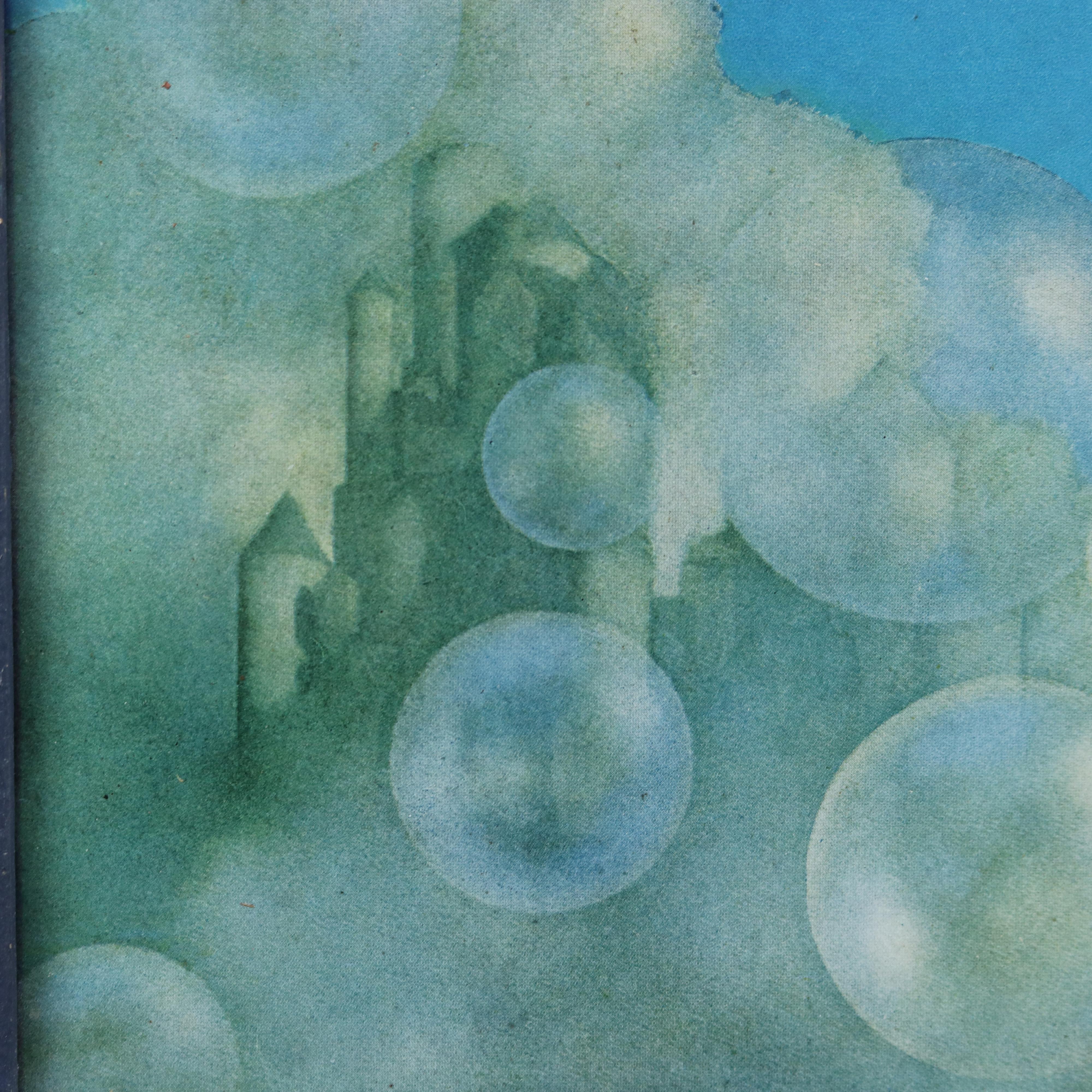 American Art Deco Maxfield Parrish Print 'Air Castles', c1920