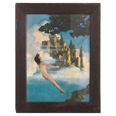 Antique Art Deco Maxfield Parrish Print 'Dinky Bird', c1920