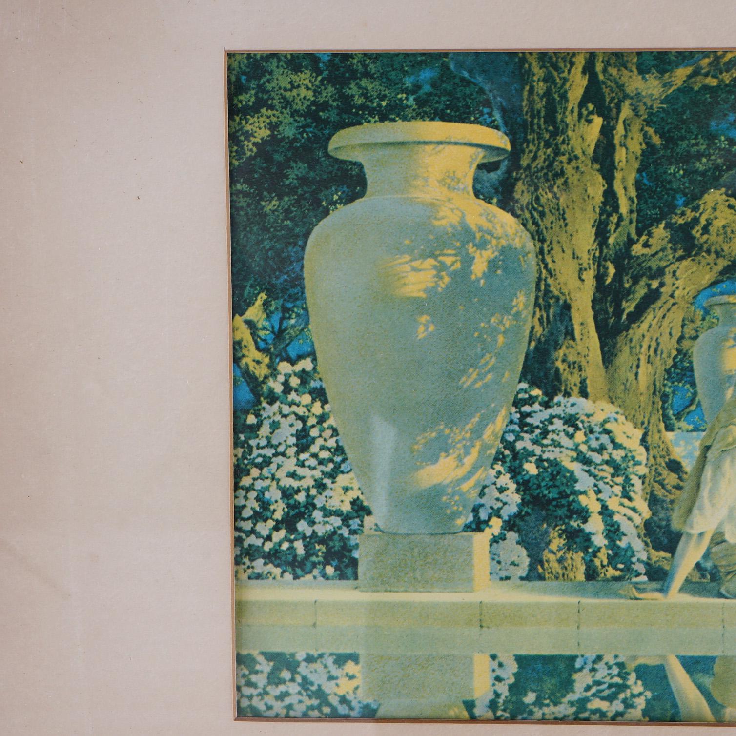 Art Deco Maxfield Parrish Print Garten mitrish-Druck von Allah, ca. 1920 (20. Jahrhundert) im Angebot
