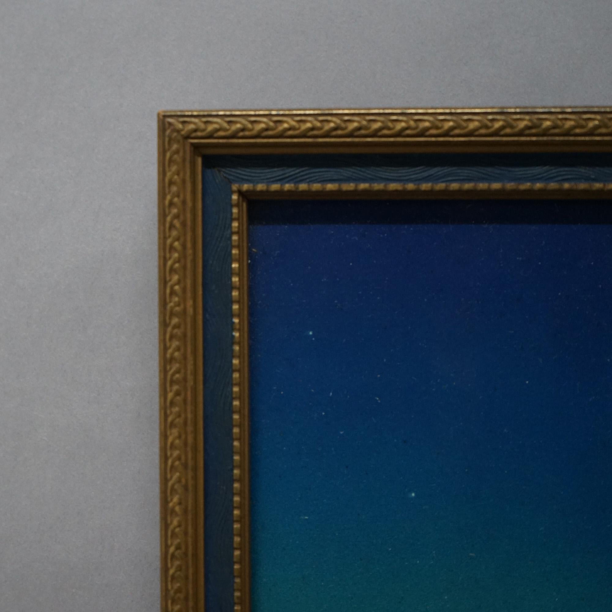 Art Deco Maxfield Parrish Print “Stars” from The House of Art, Framed, C1920 1