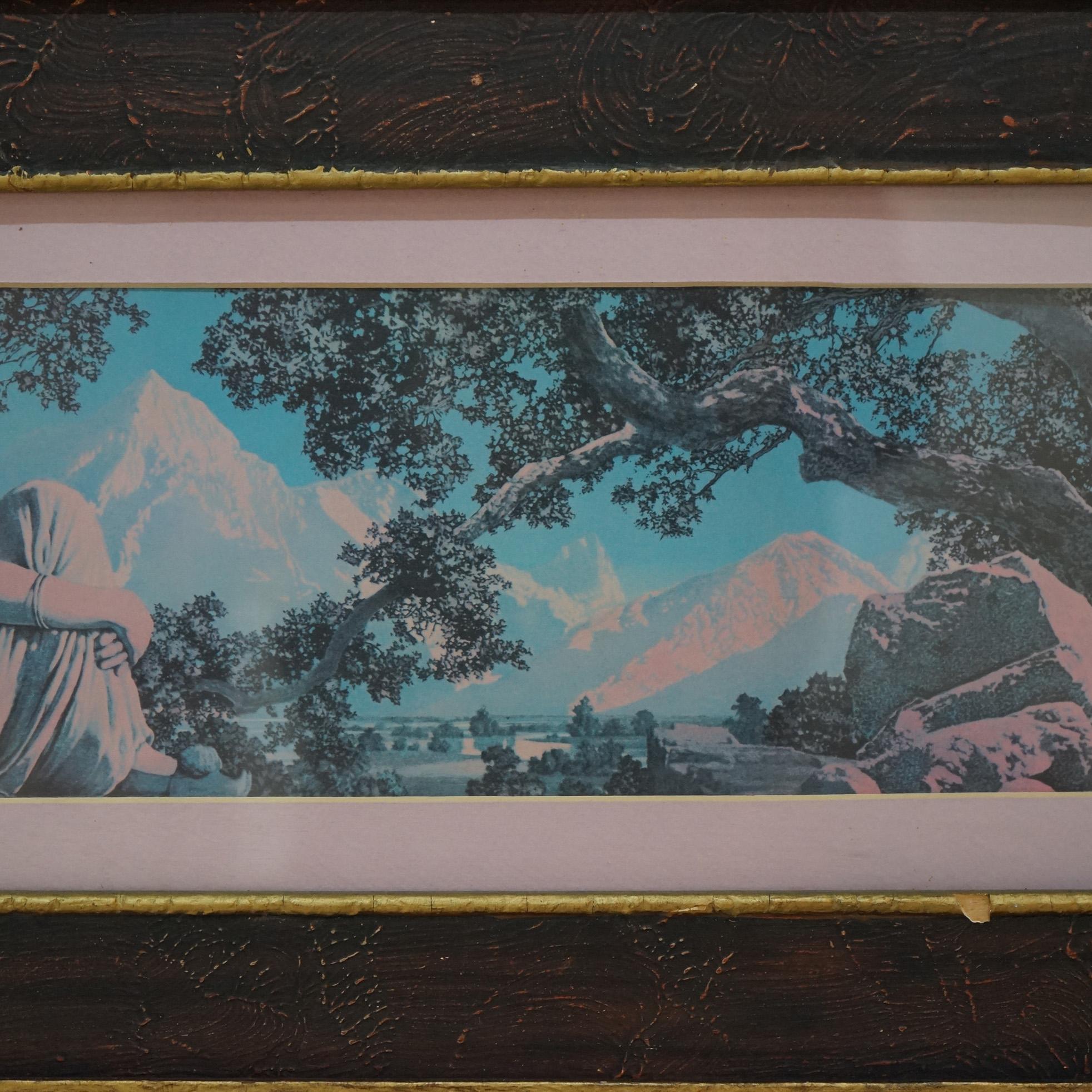 Art déco Maxfield Parrish Print The Rubaiyat, gerahmt, um 1920 (20. Jahrhundert) im Angebot