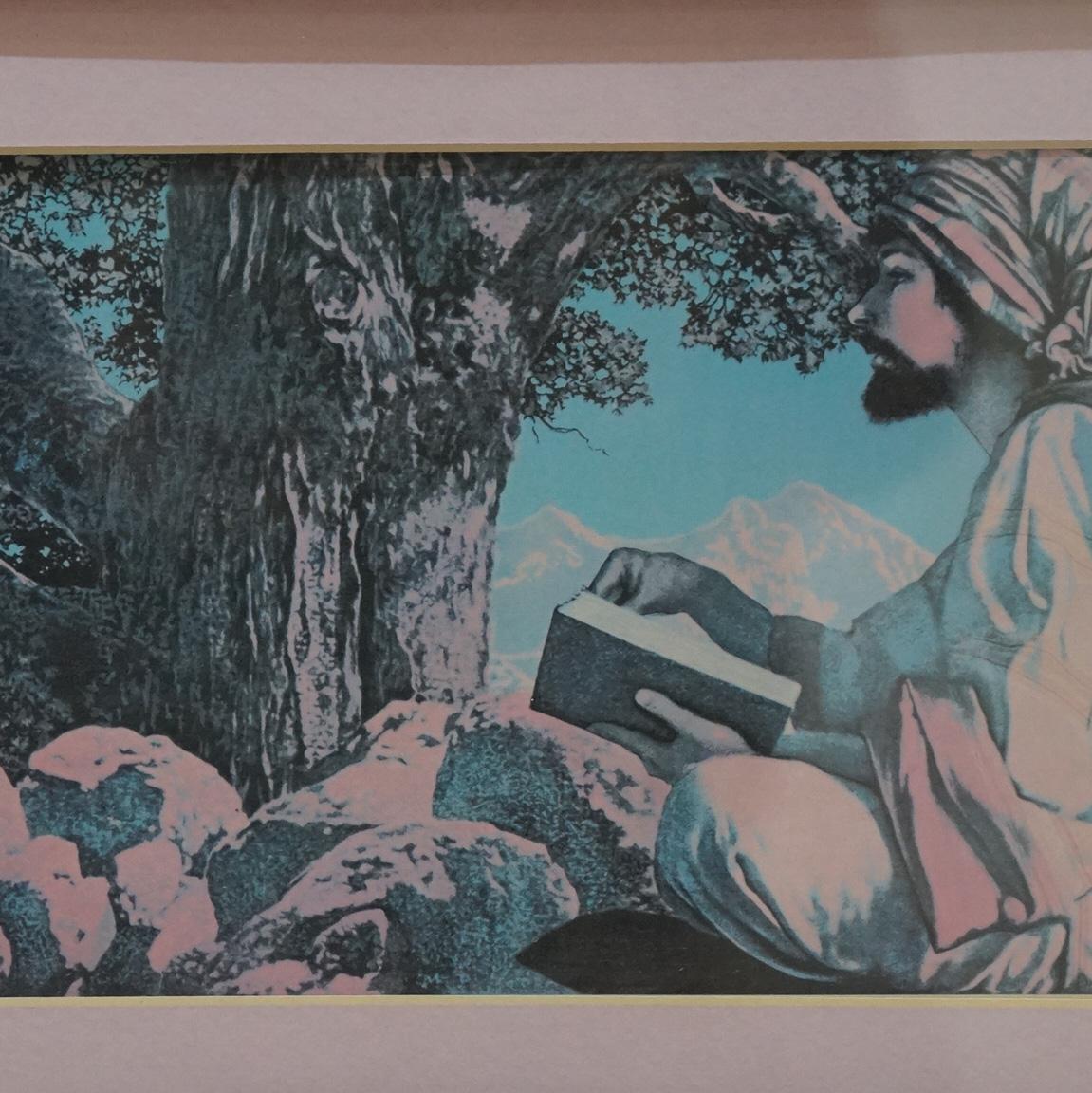 Art déco Maxfield Parrish Print The Rubaiyat, gerahmt, um 1920 im Angebot 1