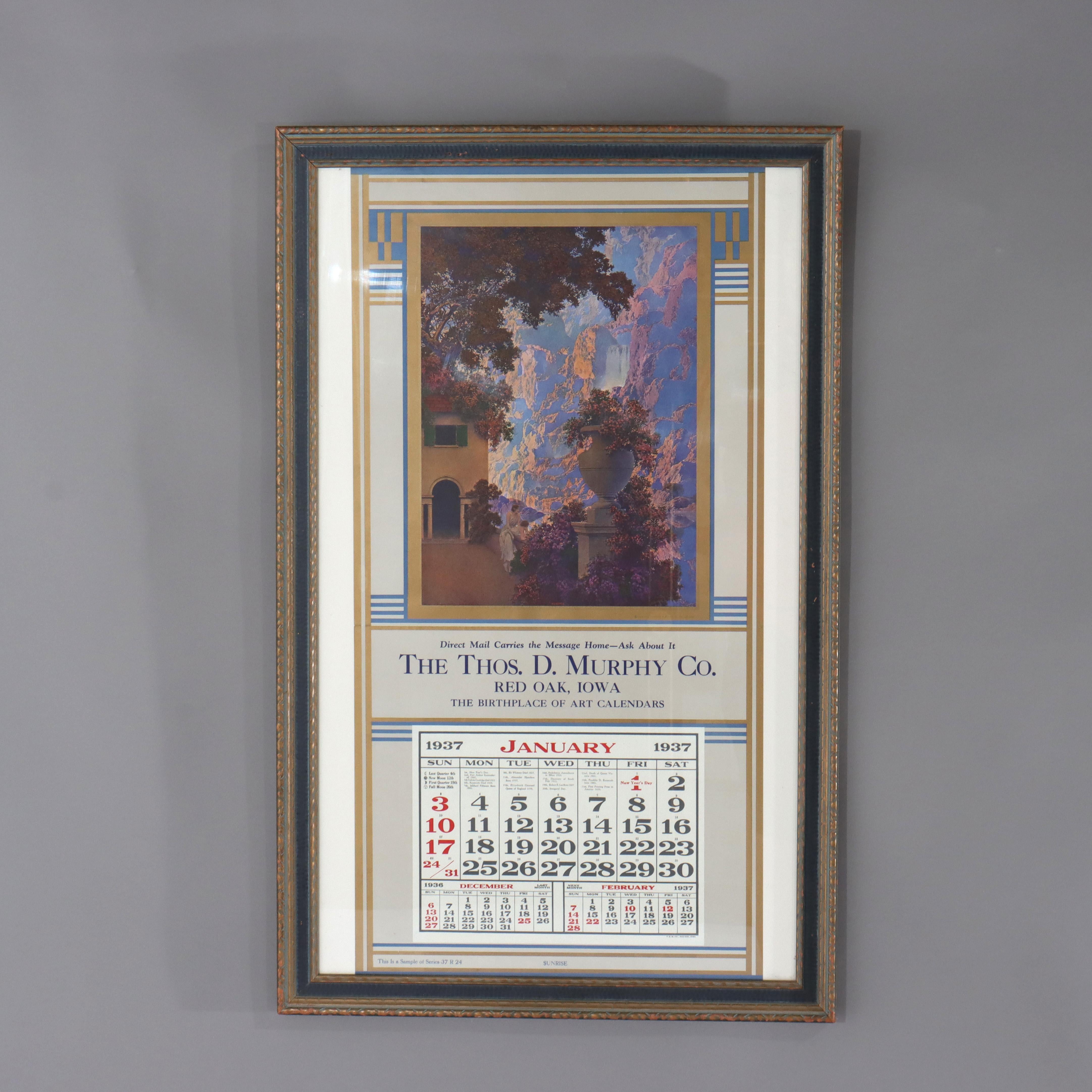 Antike Maxfield Parrish Verkäufer Probe Kalender 
