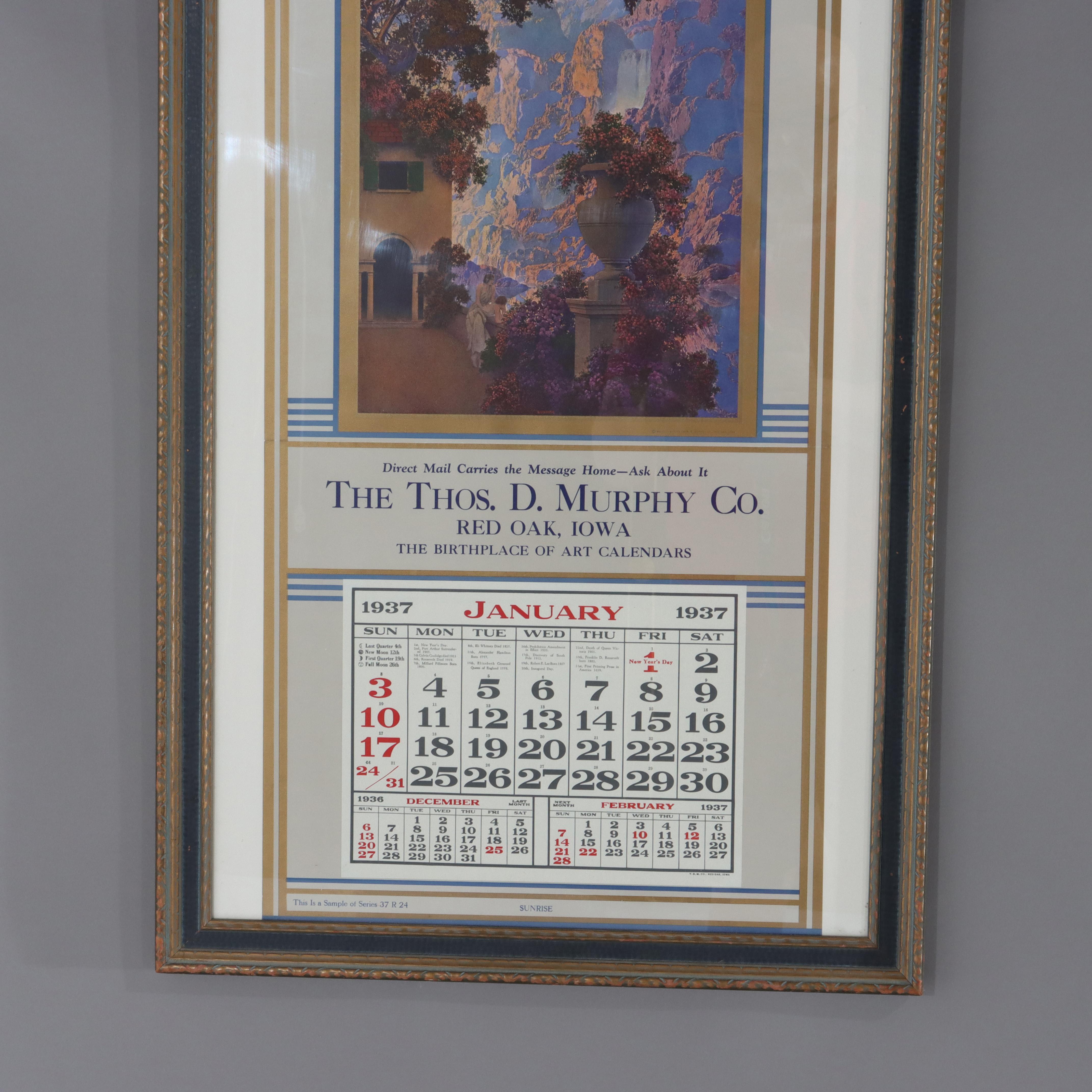 Art Deco Maxfield Parrish Salesman Probe Kalender 