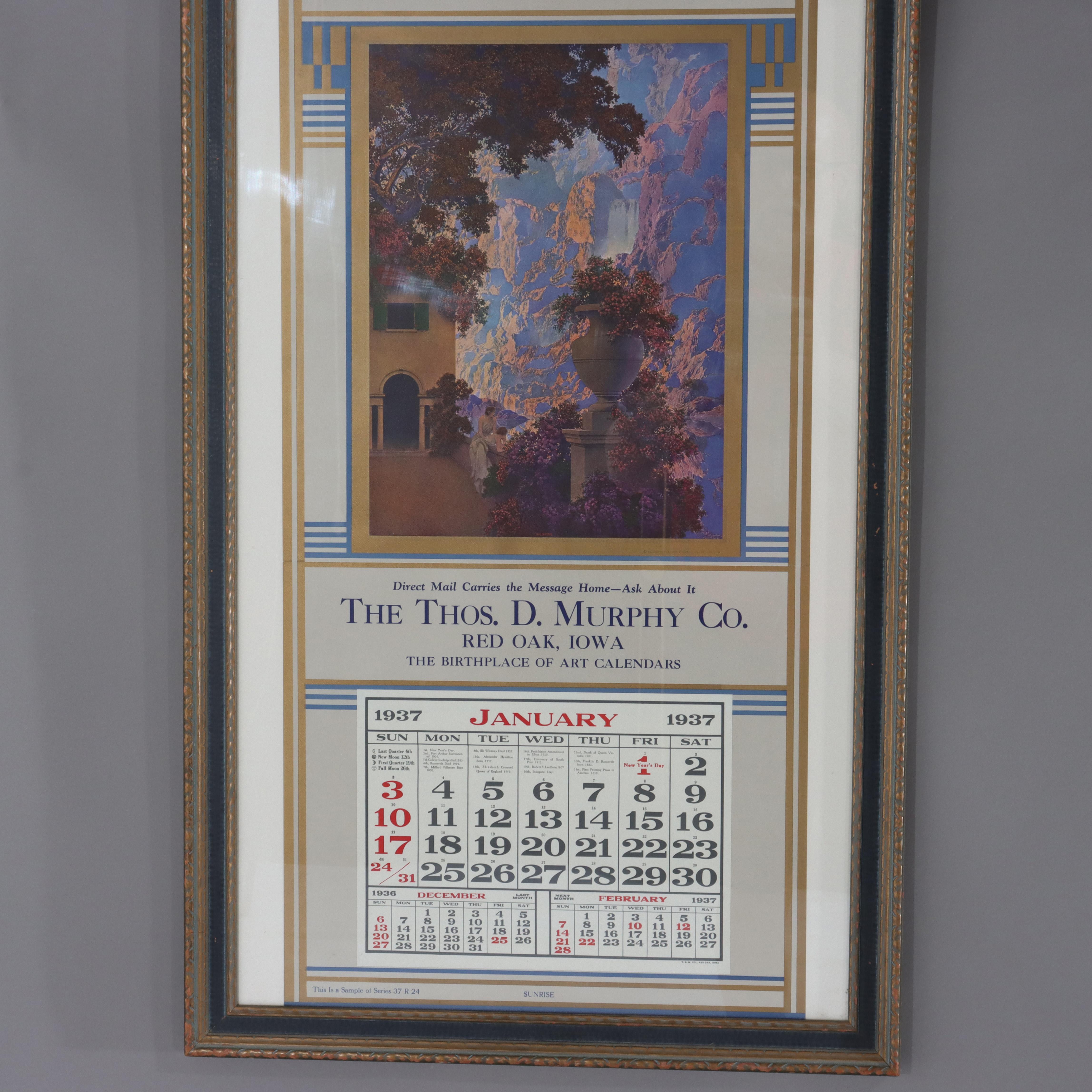 Art Deco Maxfield Parrish Salesman Probe Kalender 
