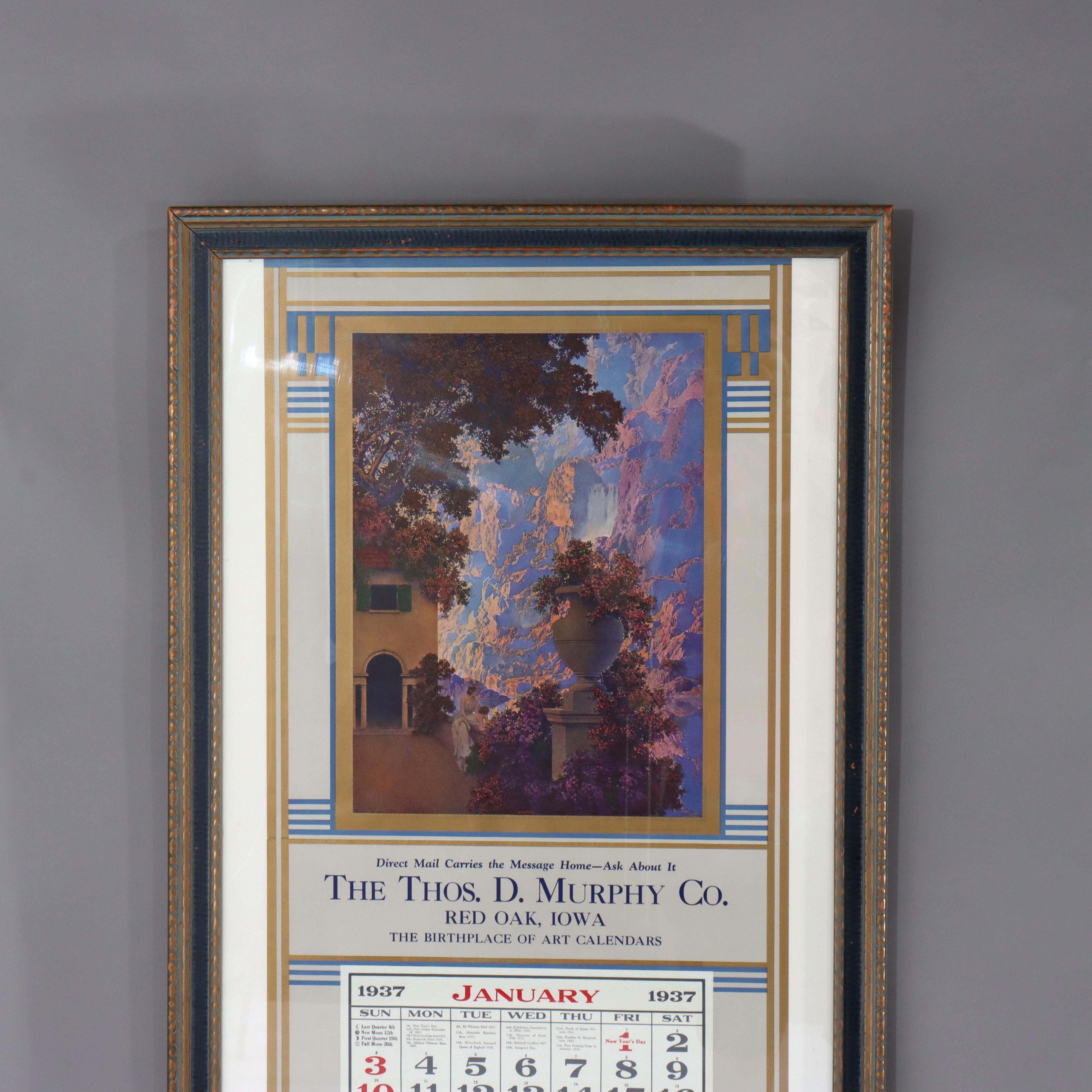 Art Deco Maxfield Parrish Salesman Probe Kalender 